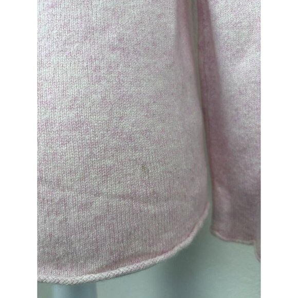 J. Crew women's small baby pink turtle neck wool cashmere long sleeve sweater - Picture 6 of 8